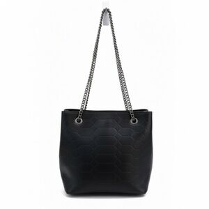Aimee Kestenberg Black Quilted Leather Convertible Chain Crossbody Bag EUC!